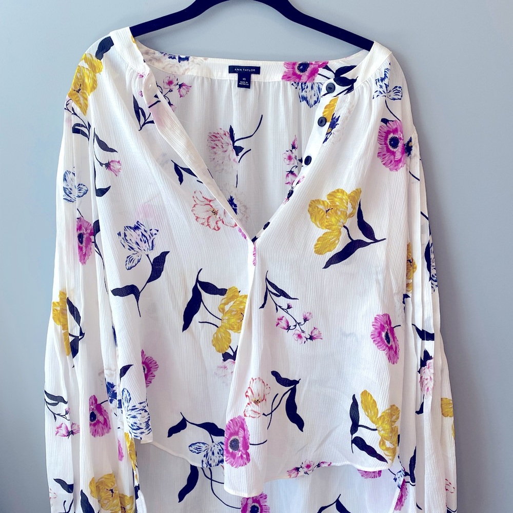Ann Taylor floral blouse